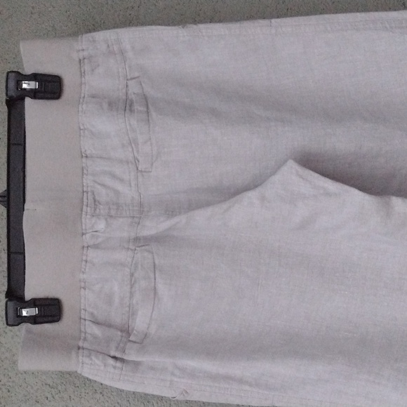 Allen Allen Oatmeal Linen Pull-on Pants M - Picture 4 of 11